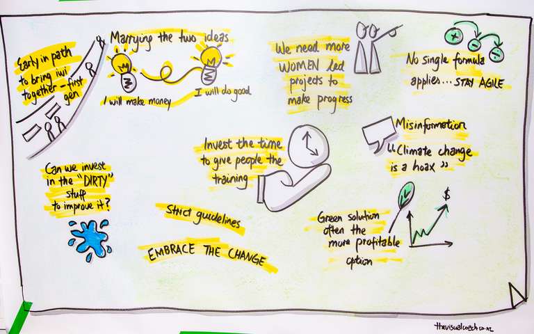 20 min live scribe of live disussion, including colour