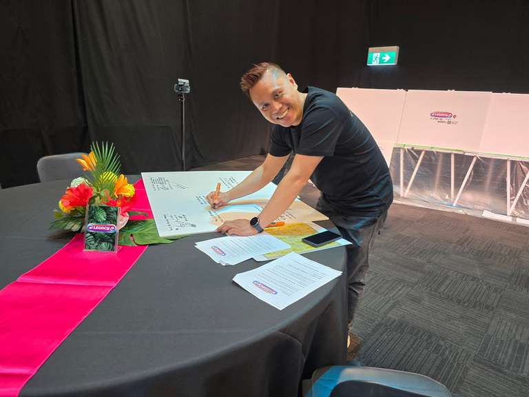 Prep work before the conference started